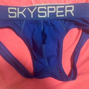 Skysper Men's Blue Jockstrap
